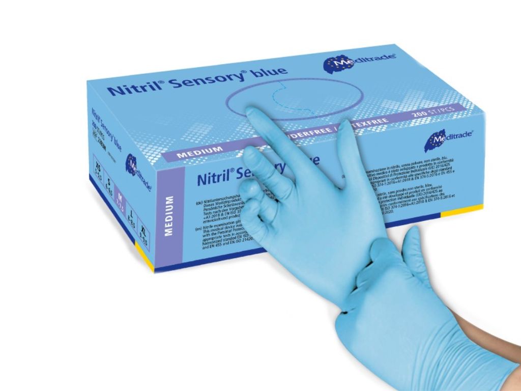 NITRILE BLUE POWDER FREE GLOVES XXL 100/PK