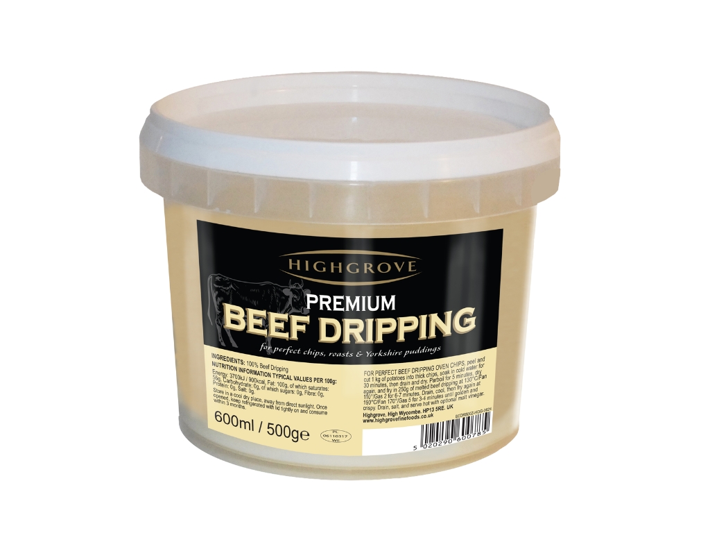 BEEF DRIPPING 24 X 500G TUBS PER CASE