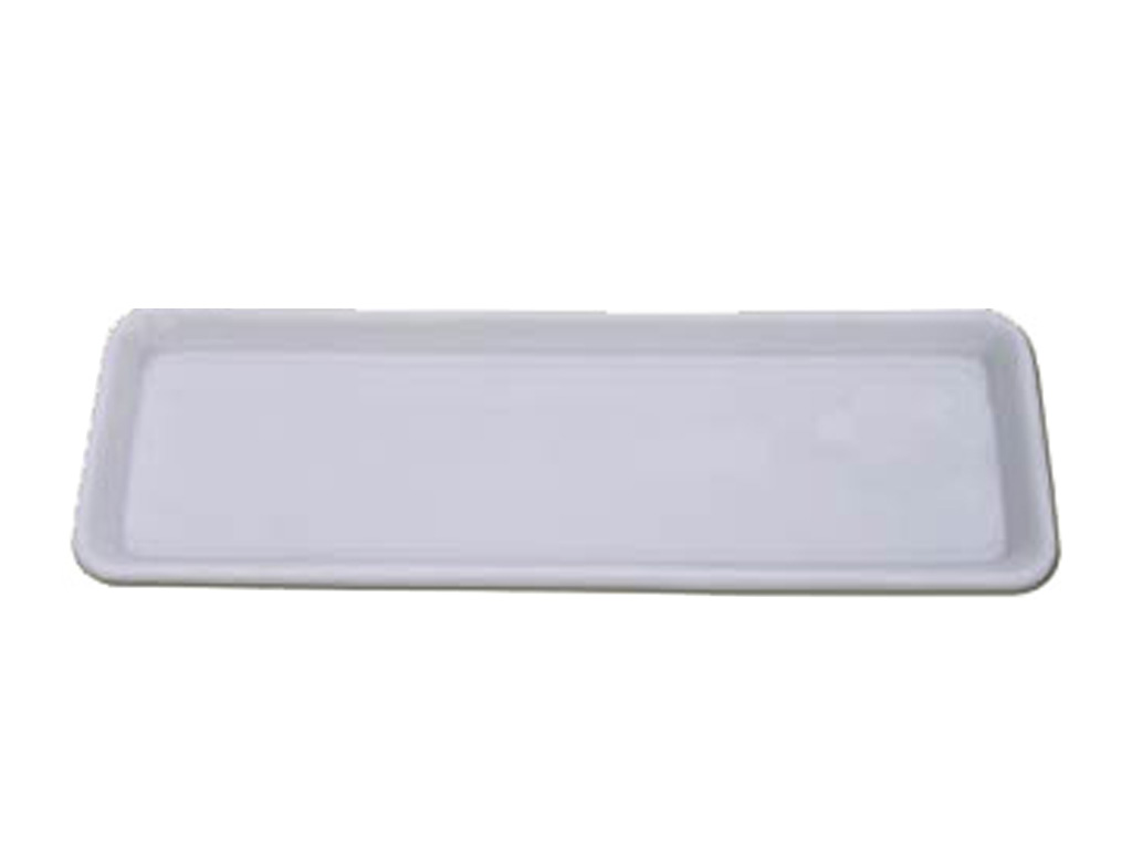 Acrylic Tray White 12 X 6 X 1"  Rolled Edge