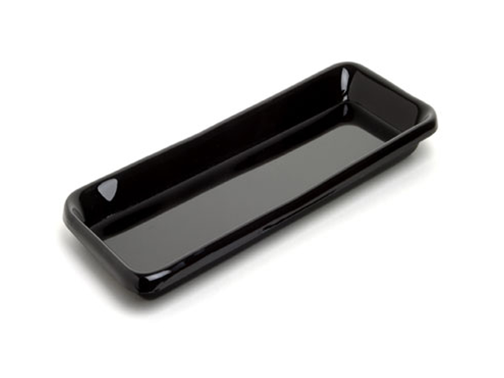 Acrylic Tray Black 15 X 6 X 1"   Rolled Edge