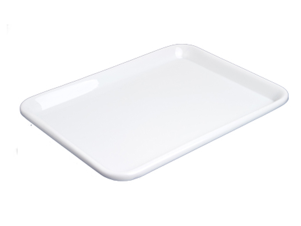 White Acrylic Tray 16 X 12 X 1 Rolled Edge