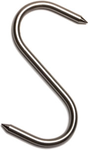 HOOKS STAINLESS STEEL 8" LONG  X 1/2" DIAM