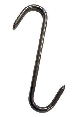 HOOKS STAINLESS STEEL 8" LONG X 3/8" DIAM