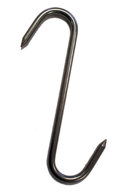 HOOKS STAINLESS STEEL 6" X 1/4" 10 PER PACKET