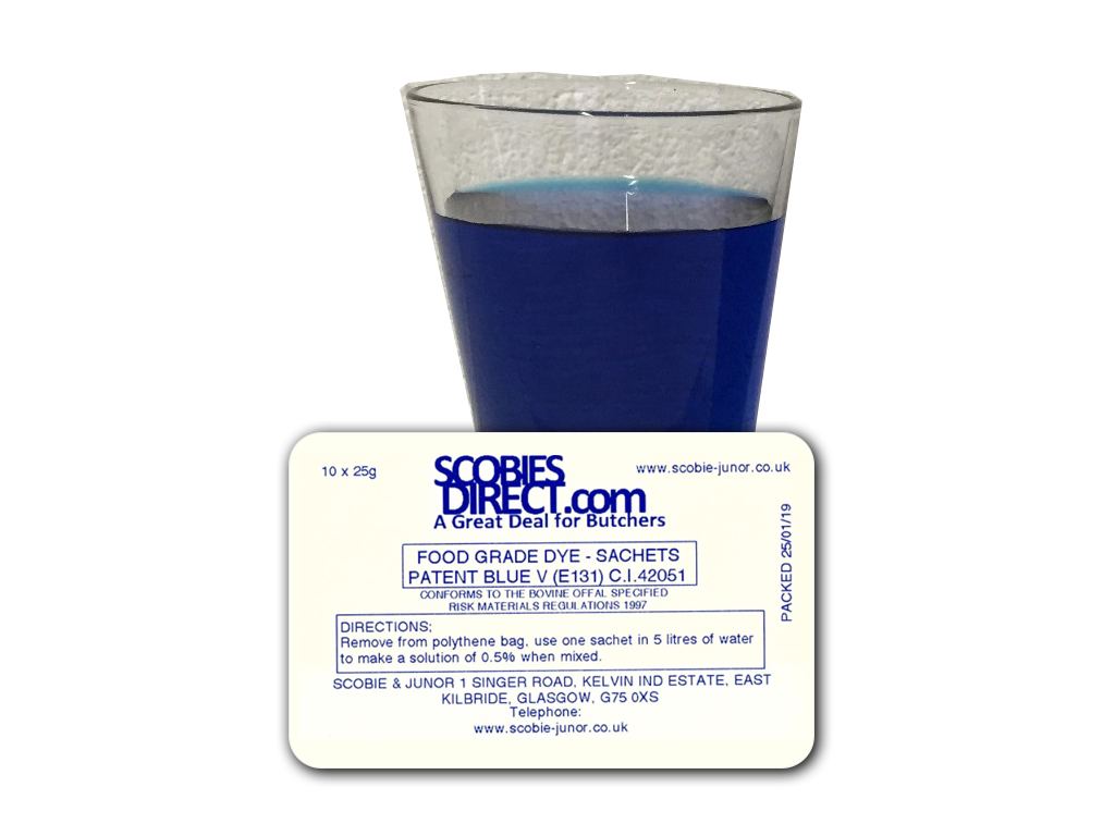 Waste Food Dye Blue E131 CAT1 Waste 10X25G Sachets