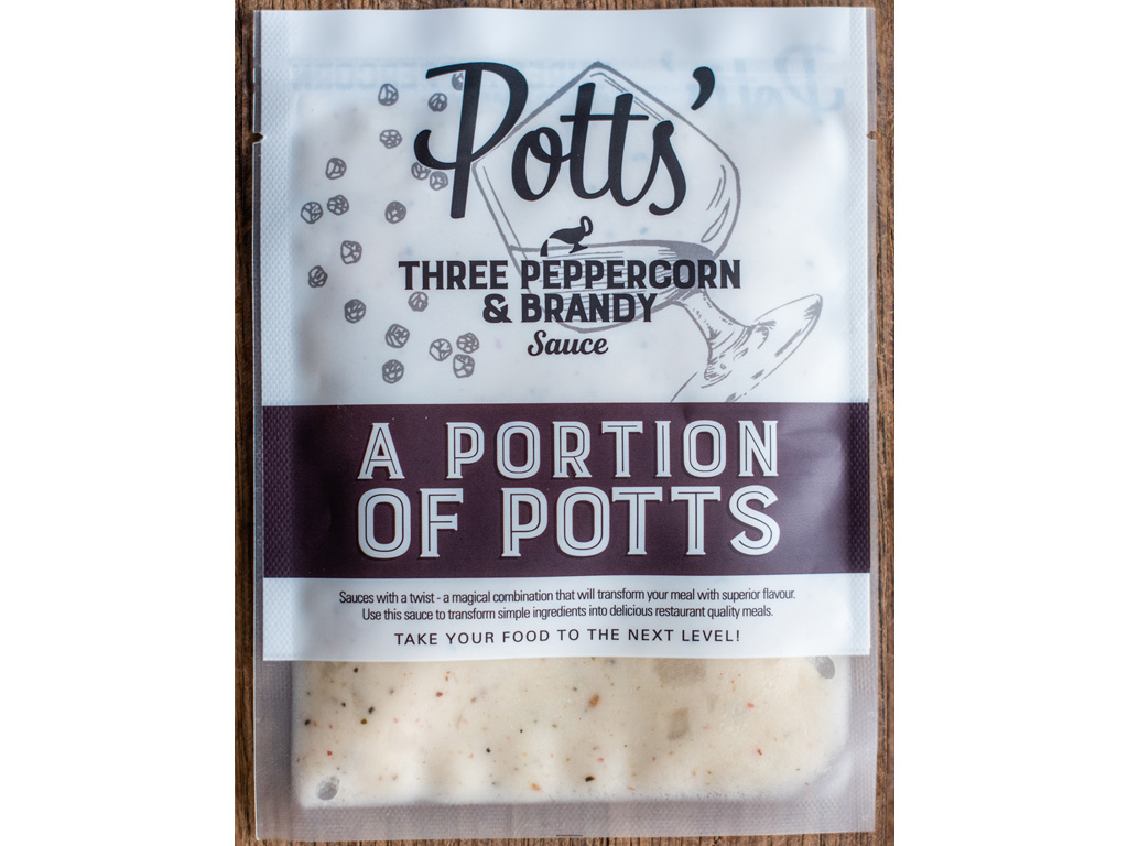 THREE PEPPERCORN & BRANDY PORTION OF POTTS 20X75G