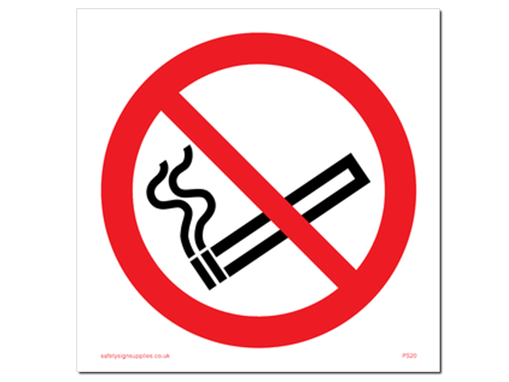 NO SMOKING S85 WALL SIGN