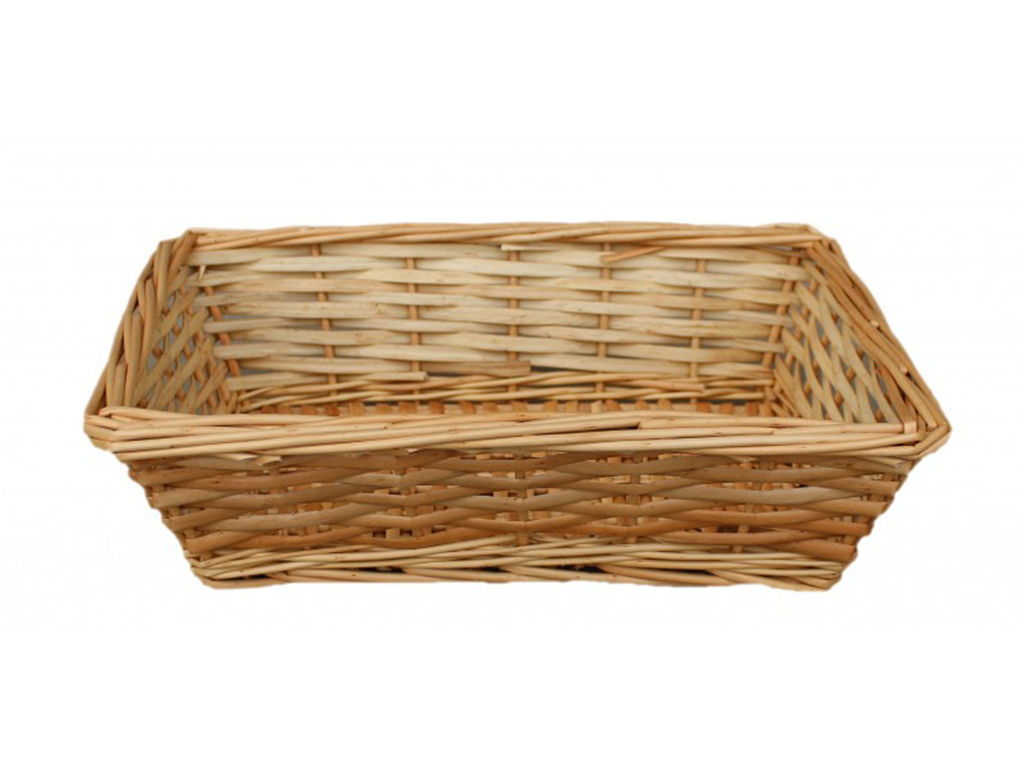 MEDIUM WICKER HAMPER BASKET 340X205X100