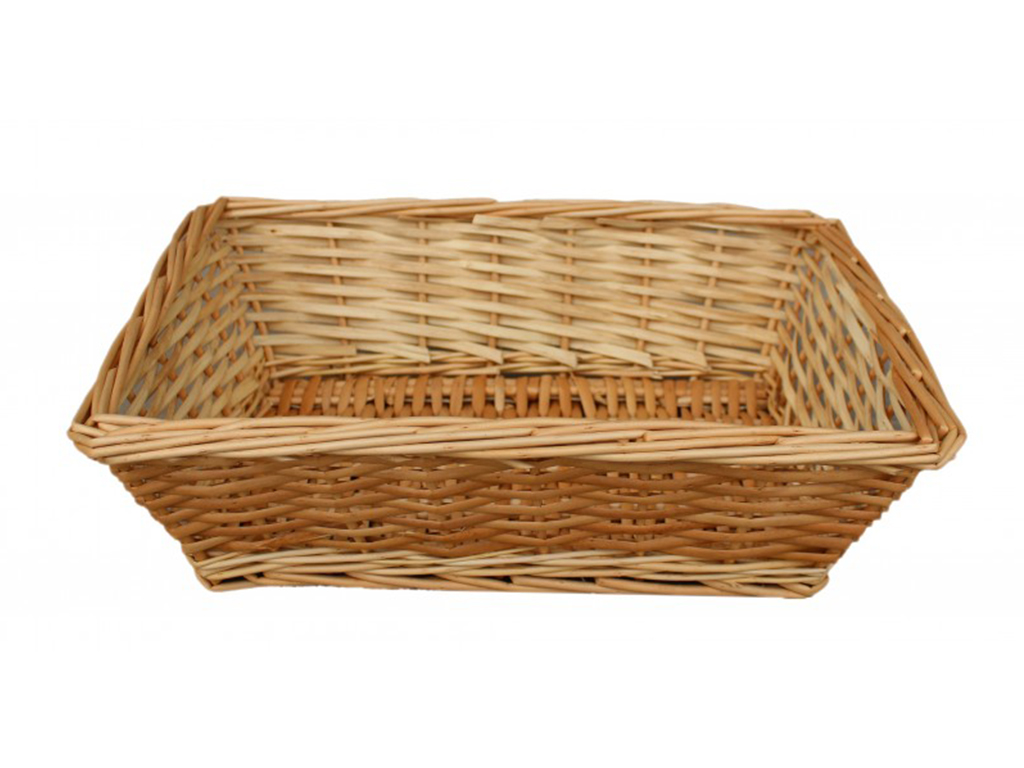 LARGE WICKER HAMPER BASKET 390 X 255 X 120