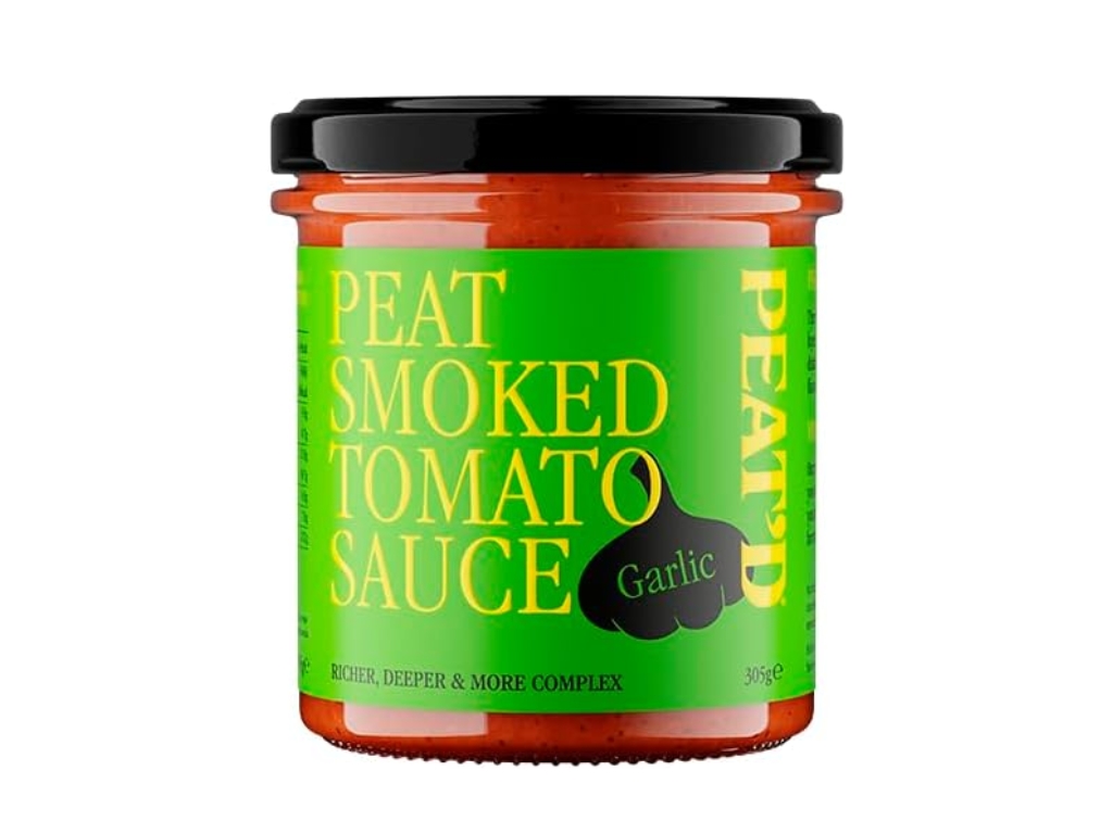 PEAT SMOKED TOMATO/GARLIC SAUCE 305G 6 PER CASE