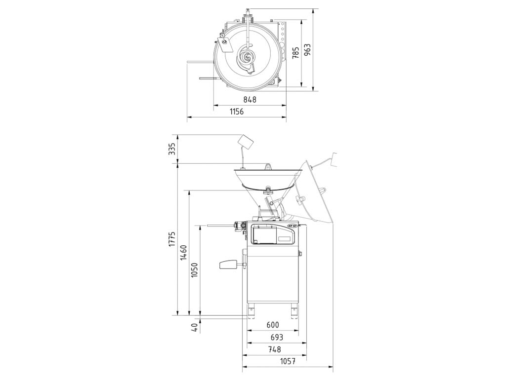 Rex RVF327 Vacuum Sausage Filler With Twist Linker