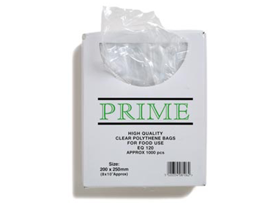 POLYTHENE BAG 8 X 10" 120 GAUGE 1000 PER PACK