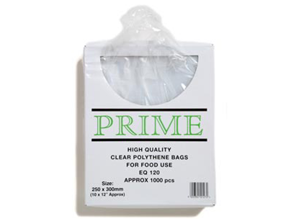 POLYTHENE BAG 10 X 12" 120 GAUGE 1000 PER PACK