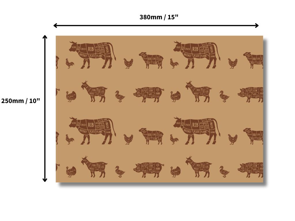 DUPLEX ANIMAL PRINT BROWN 10"X15" SHEET 10KG/2880