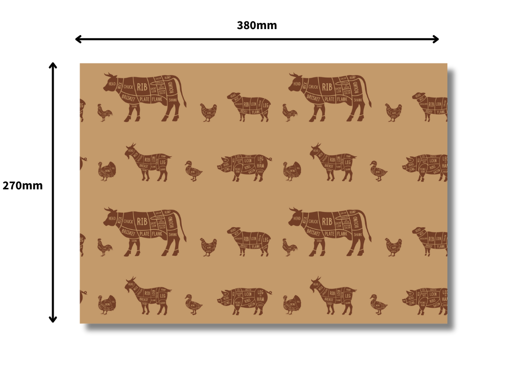 DUPLEX ANIMAL PRINT BROWN 10"X15" SHEET 10KG/2880