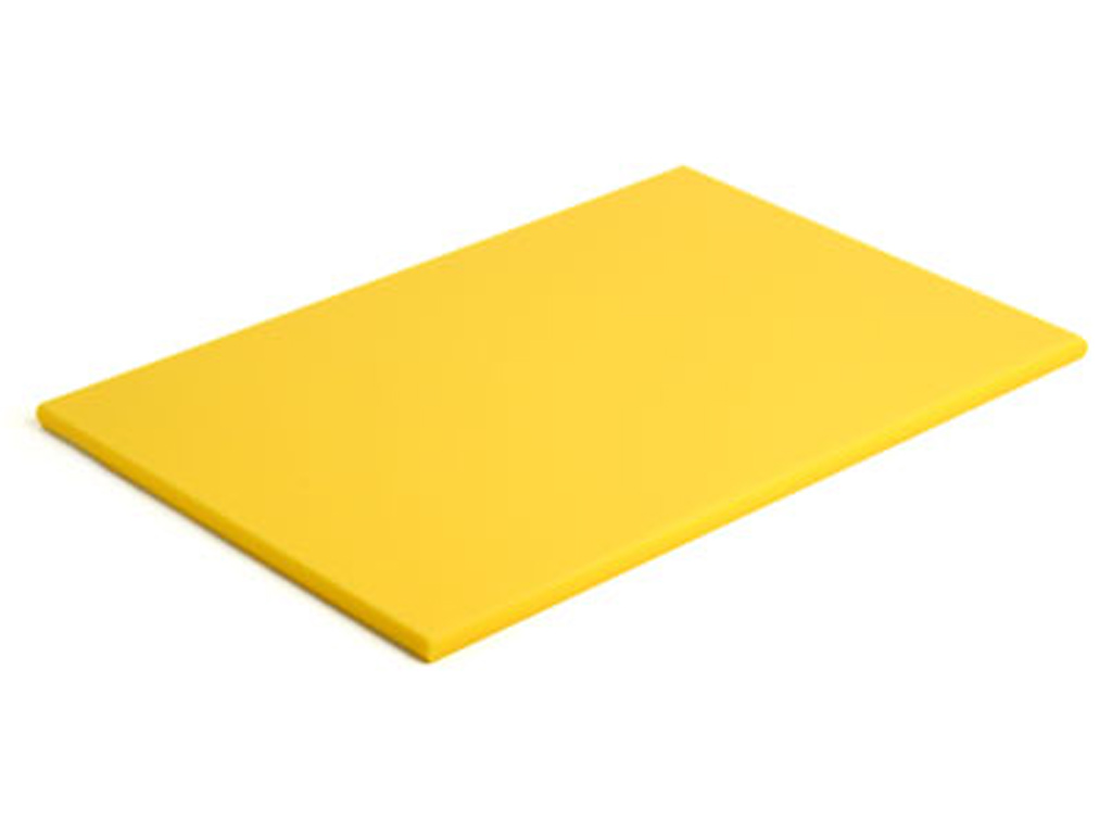 FOOD CUTTING BOARD YELLOW 18" X 12" X 1/2"