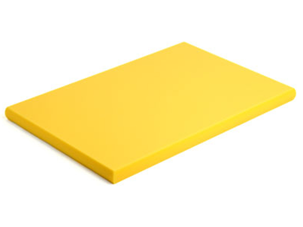 FOOD CUTTING BOARD YELLOW 18" X 12" X 1"