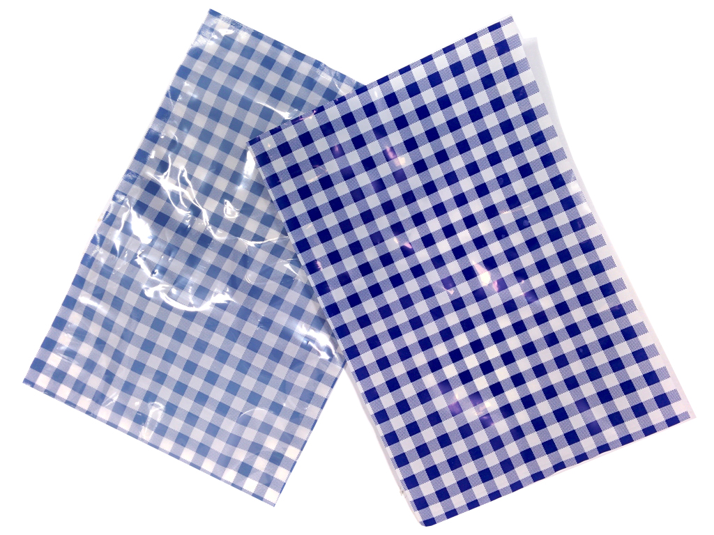 Vacuum Pouch 200 X 300 Gingham Blue/White