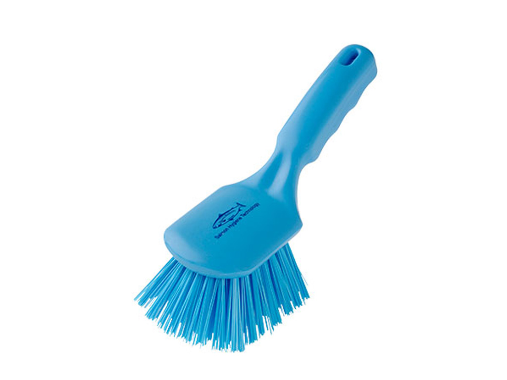 Hand Brush - Blue 254MM Stiff Short Handle