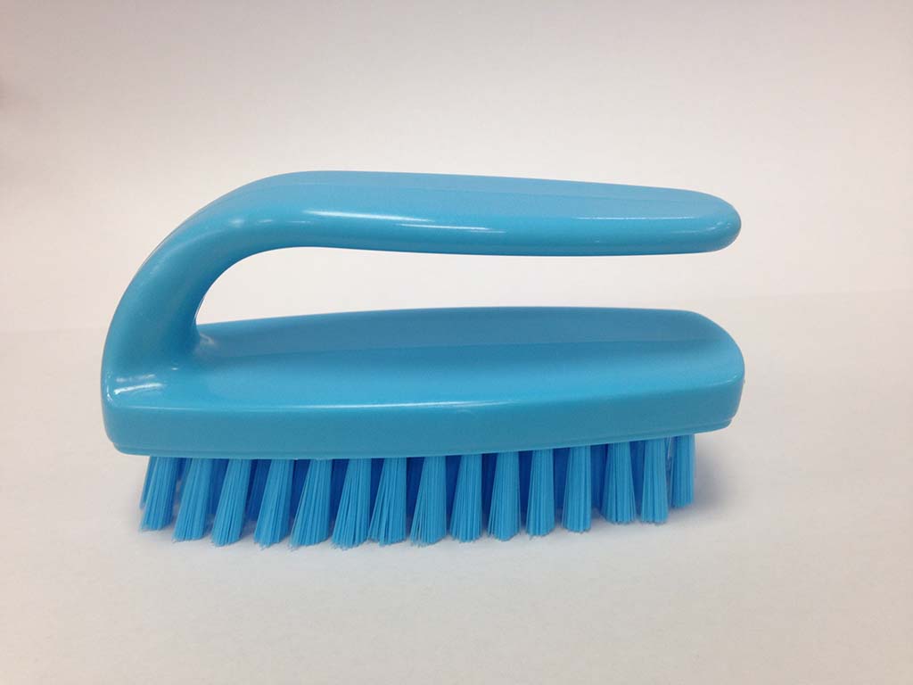 Nail Brush Blue 76MM Grippy Plastic Handle