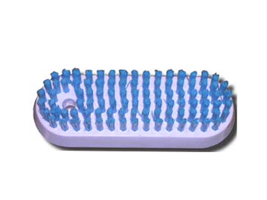 NAIL BRUSH BLUE 120MM PLASTIC HANDLE