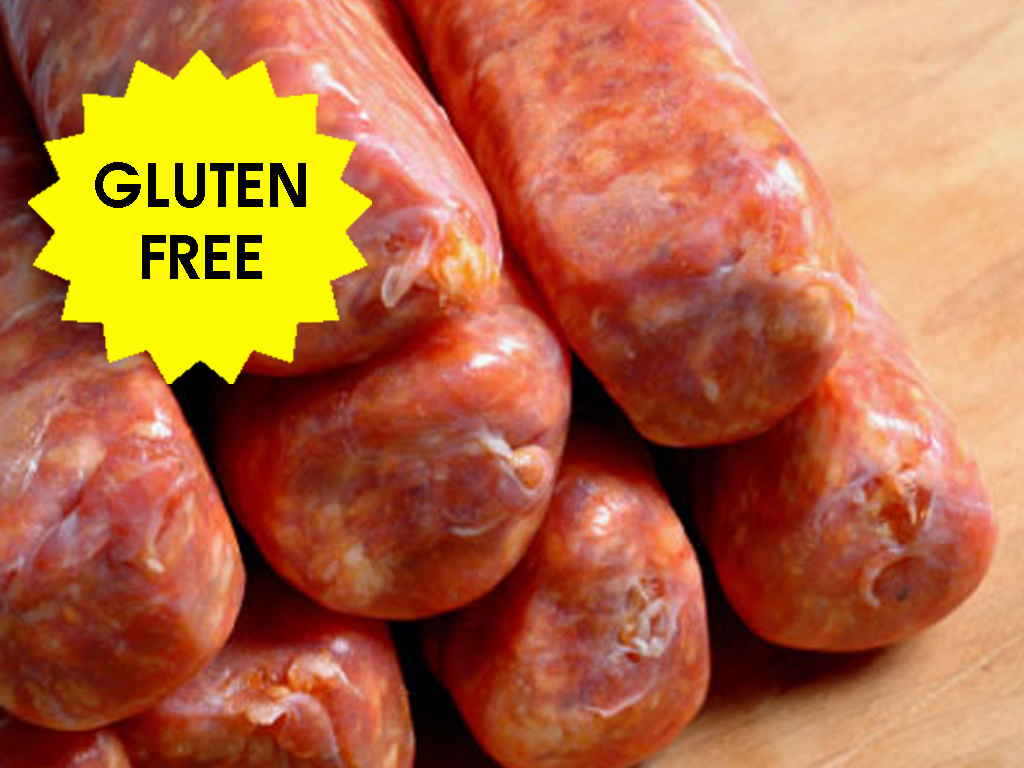 GLUTEN FREE ANGUS BEEF SAUSAGE SEAS 10KG PAIL