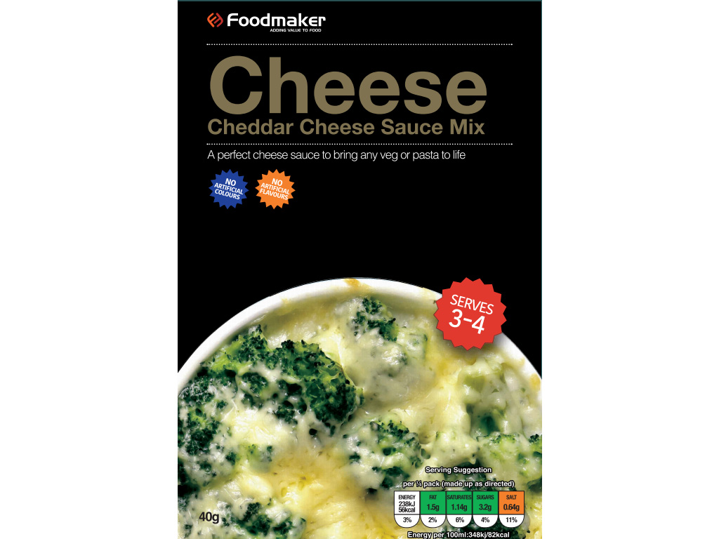 CHEDDAR CHEESE SAUCE 12 X 40G SACHETS