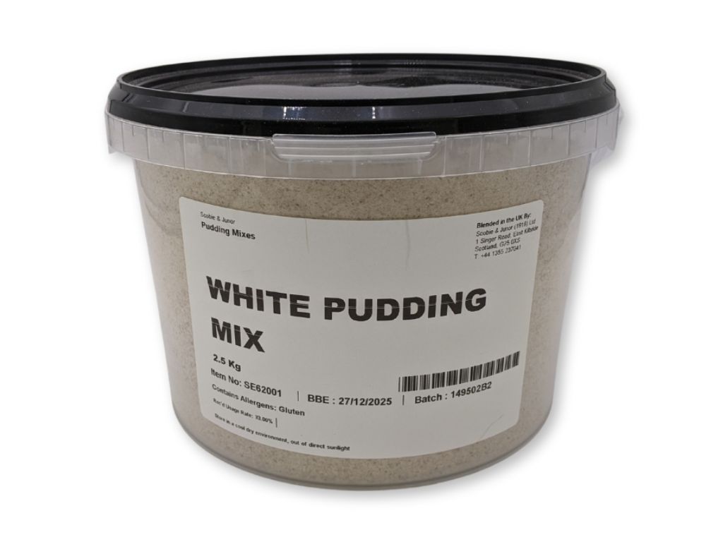 White Pudding Mix 2.5KG Pail