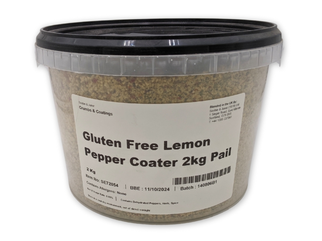 Gluten Free Lemon Pepper Coater 2KG Pail