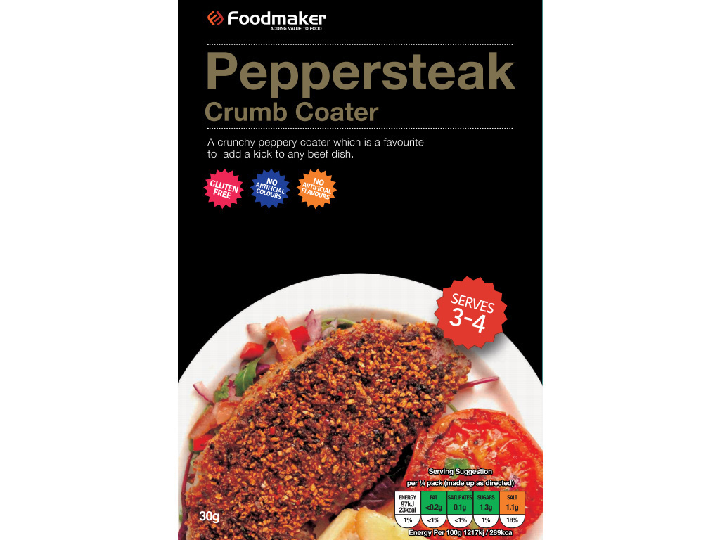 PEPPER STEAK CRUMB COATER 12 X 30G SACHETS