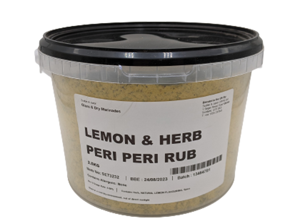 Lemon & Herb Peri Peri Rub 2.5 Kg Pail