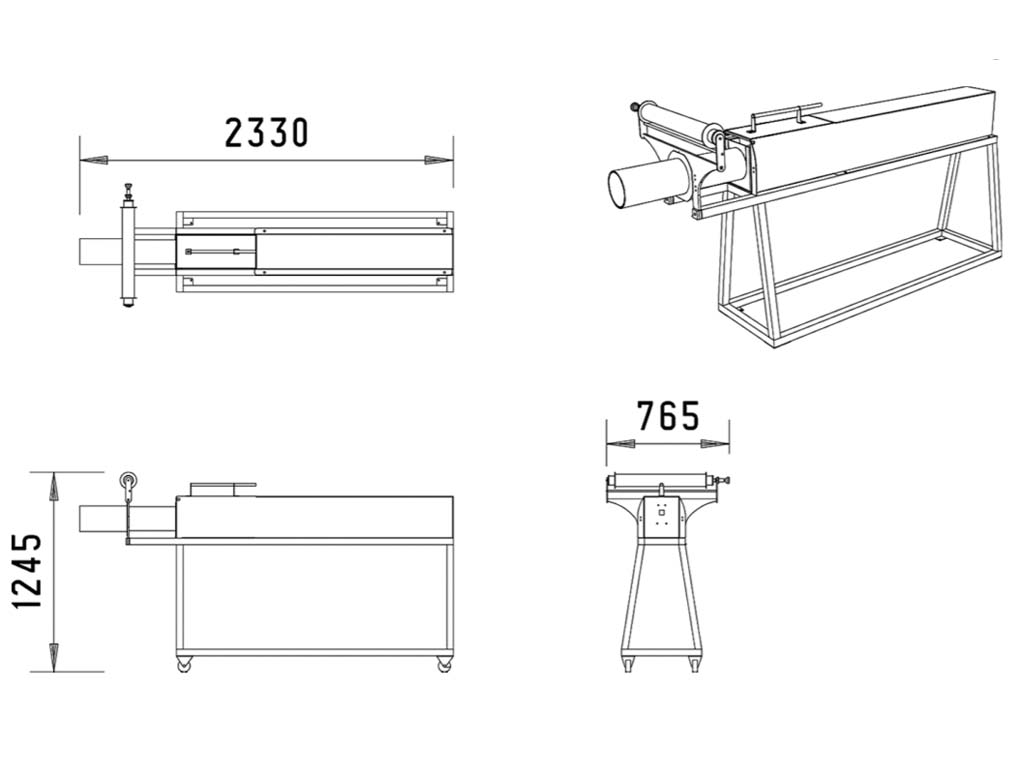 SS500C Collagen Single Stuffer 70-200MM Cw Stand