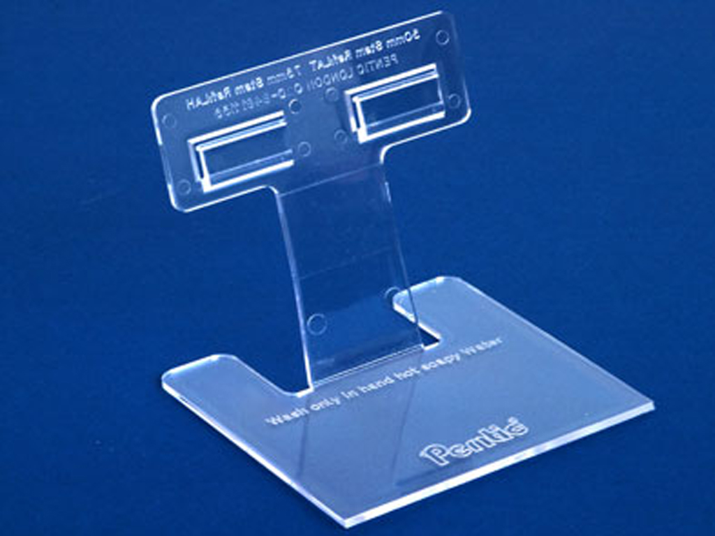 Clear Ticket Holder Stand 50MM 10 Per Pack