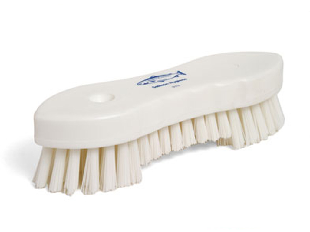 Scrubbing Brush - White 209MM Plastic Handle