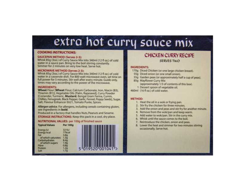 Mayflower Extra Hot Curry Sauce Mix 12/BOX