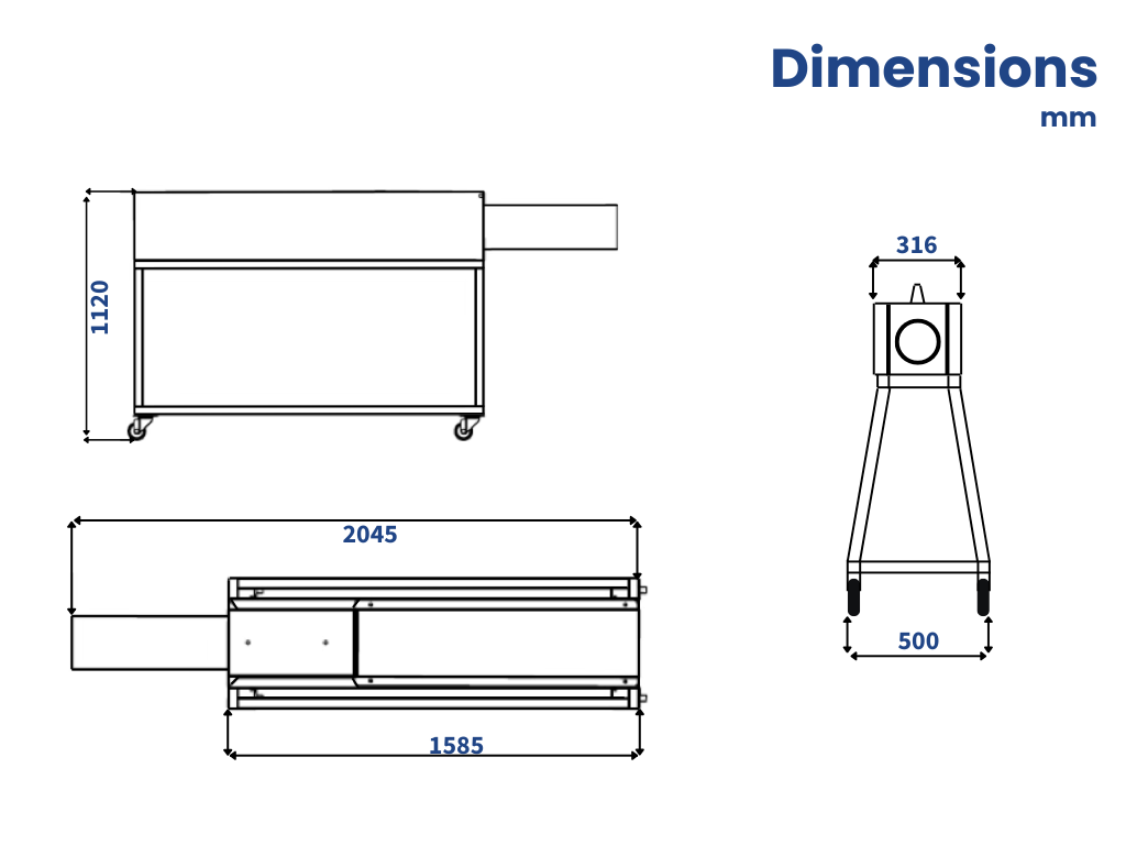 SS500 Single Stuffer 70MM-200MM With Stand
