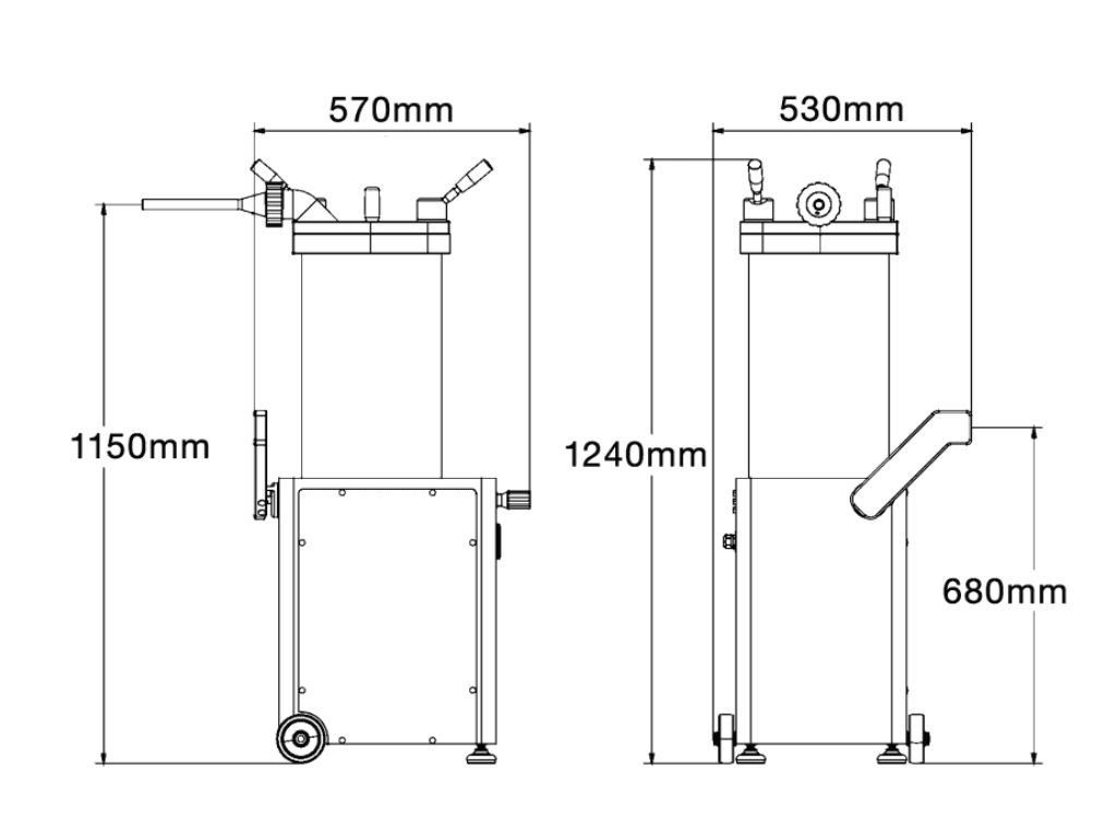 Talsa F35S 35 Litre 65LB Sausage Filler 1PH