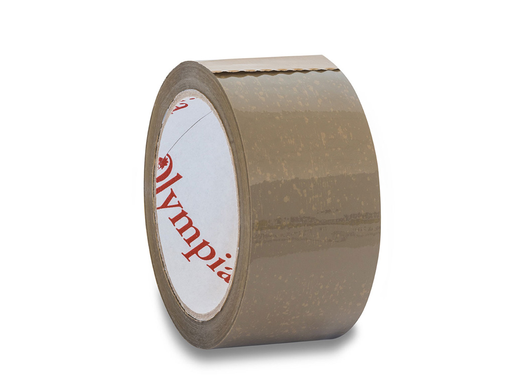 PACKING TAPE BROWN HOT MELT 48MM X 66M  6/PACK