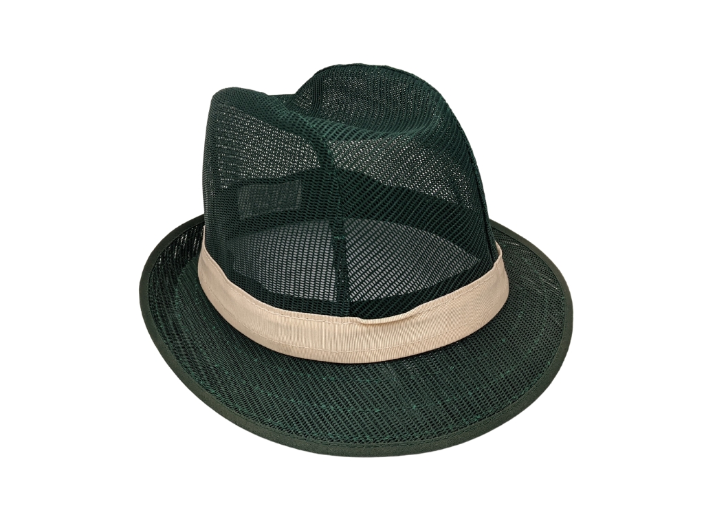 LIGHTWEIGHT GREEN TRILBY WITH BEIGE BAND - X-LARGE
