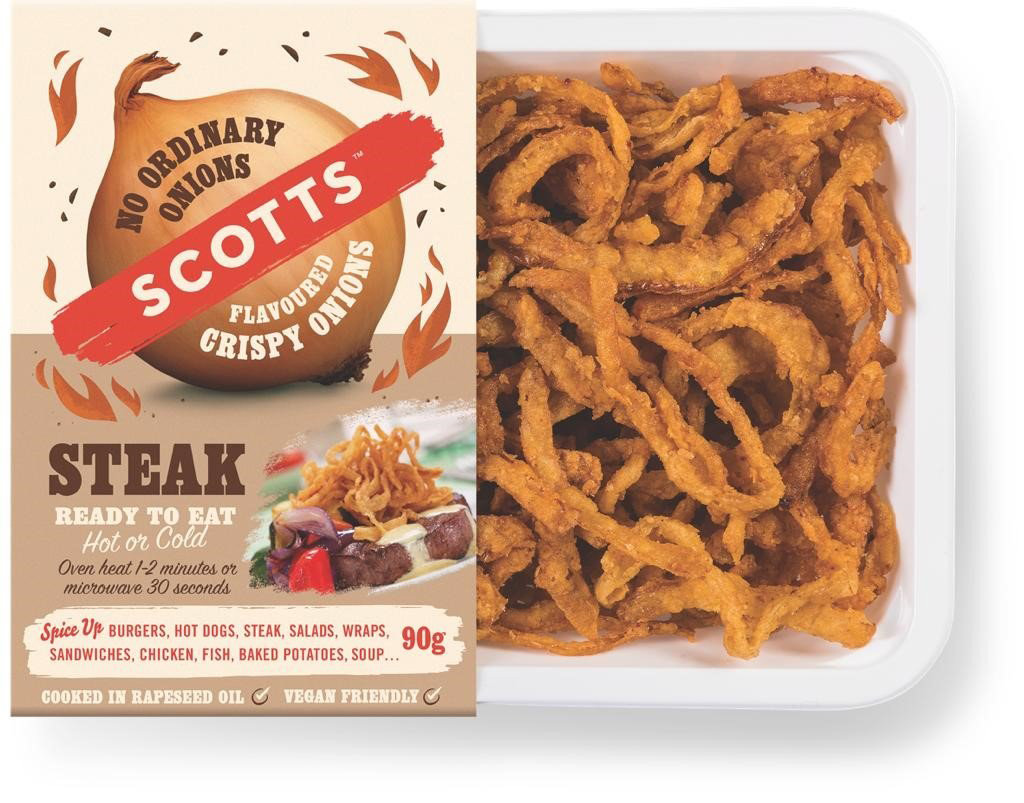 CRISPY ONIONS STEAK 12 X 90G RETAIL PACKS Scobies Direct