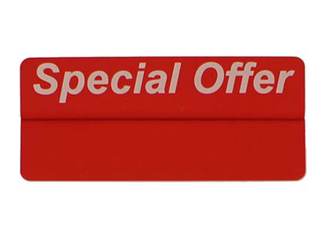 Ticket Topper 86X18MM Red Special Offer 10/PACK