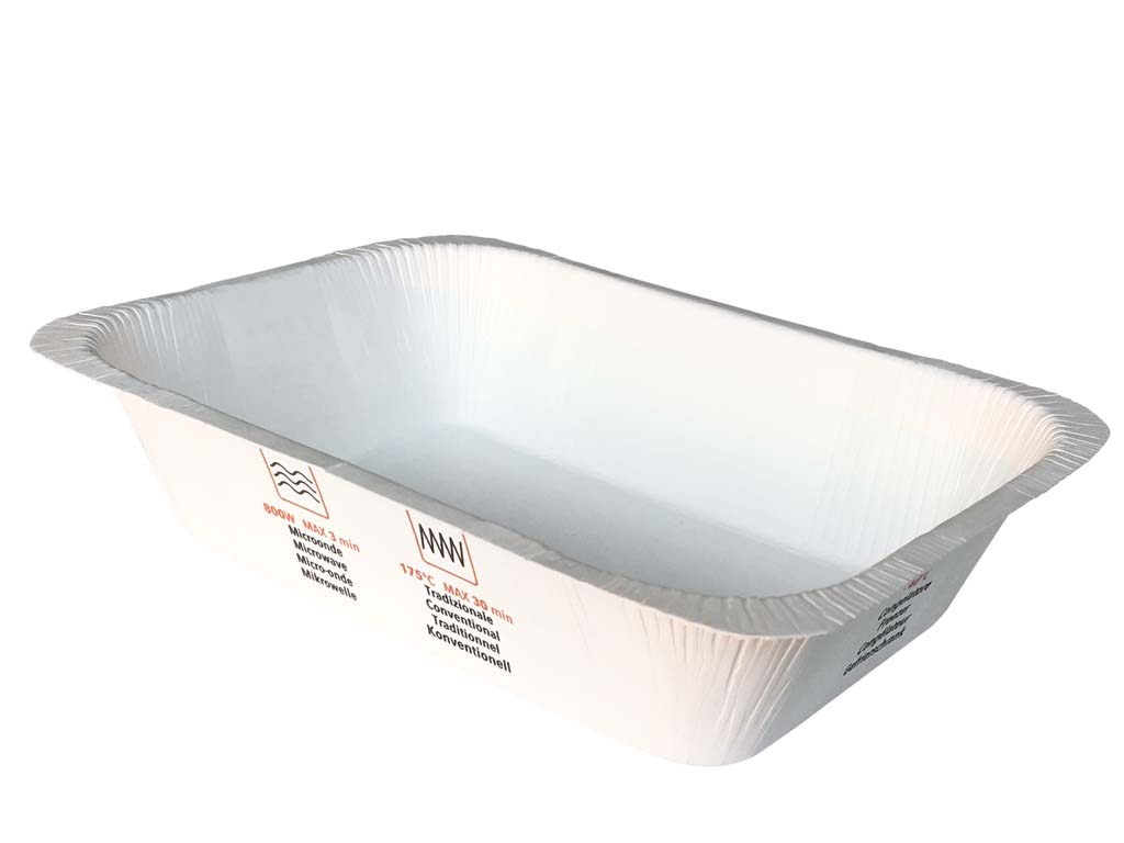 ECO CARDBOARD/PLA TRAY 192 X 140 X 45 300/BOX