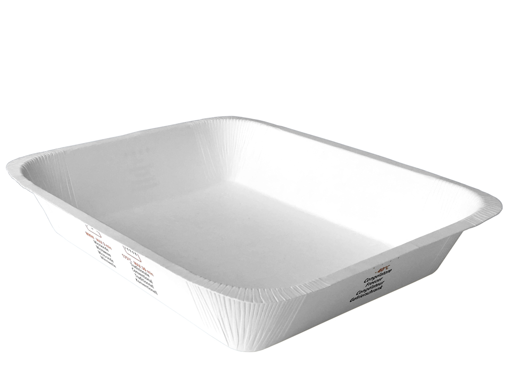 ECO CARDBOARD/PLA TRAY 232 X 192 X 45 200//BOX