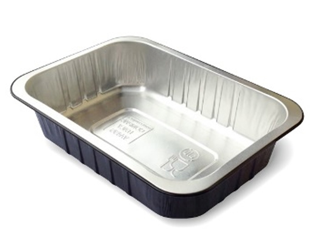 Alu Black/Silver Tray 196X142X45 750CC 640/BOX