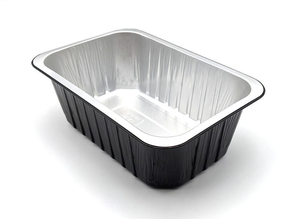 ALU BLACK/SILVER TRAY 214X142X75 1250CC 220/BOX