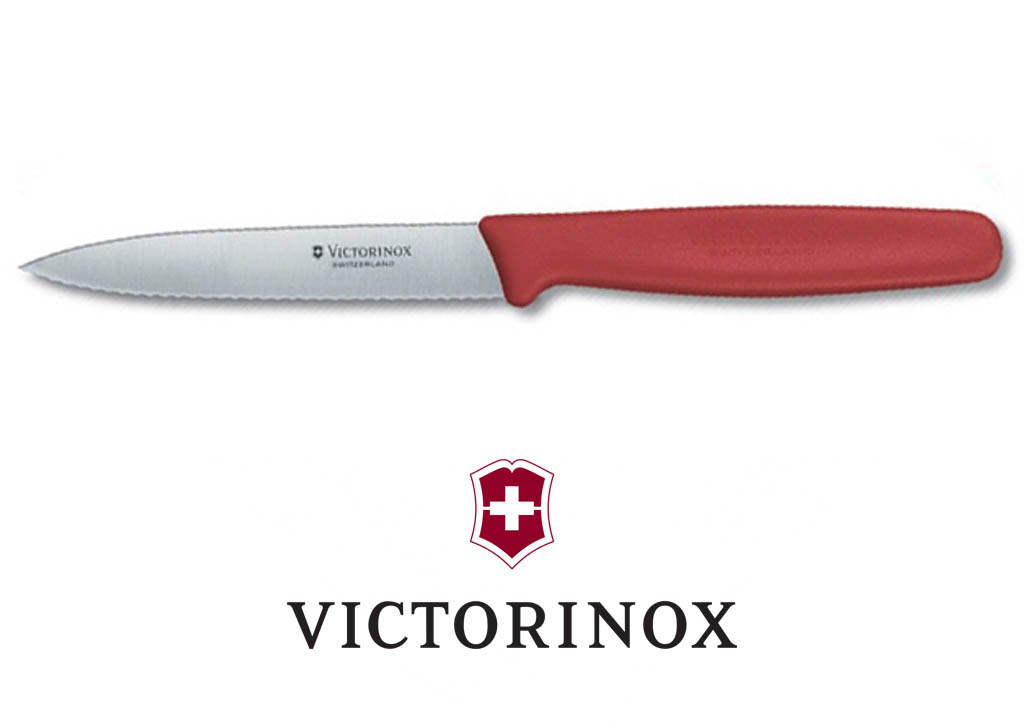 4" Paring Knife Red Pointed Tip