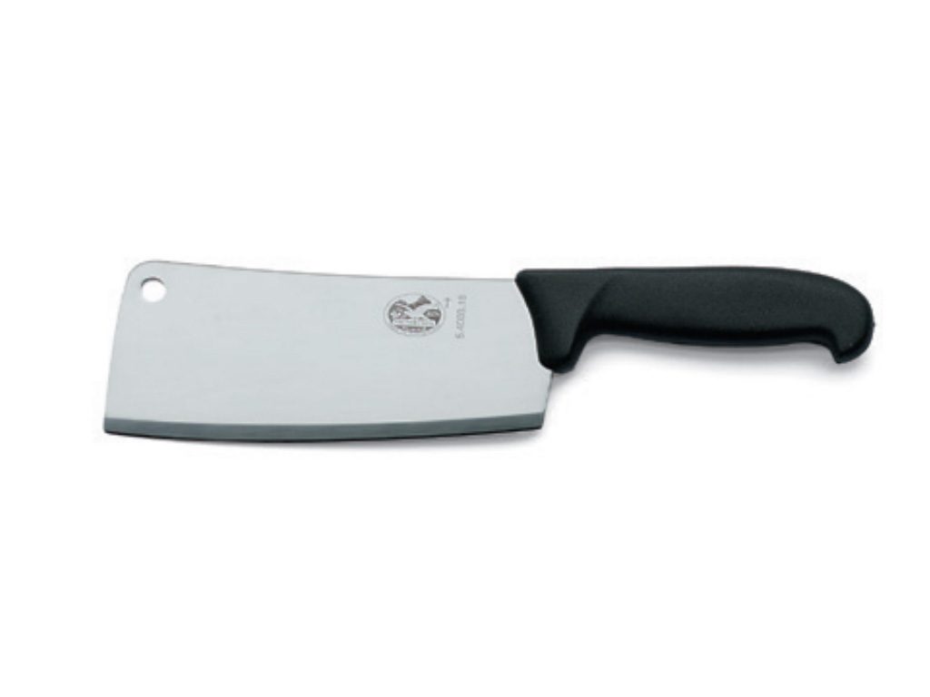 7" KITCHEN CLEAVER WITH BLACK HANDLE