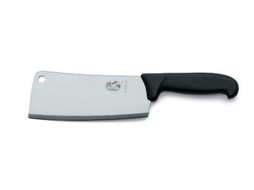 7" Kitchen Cleaver With Black Handle