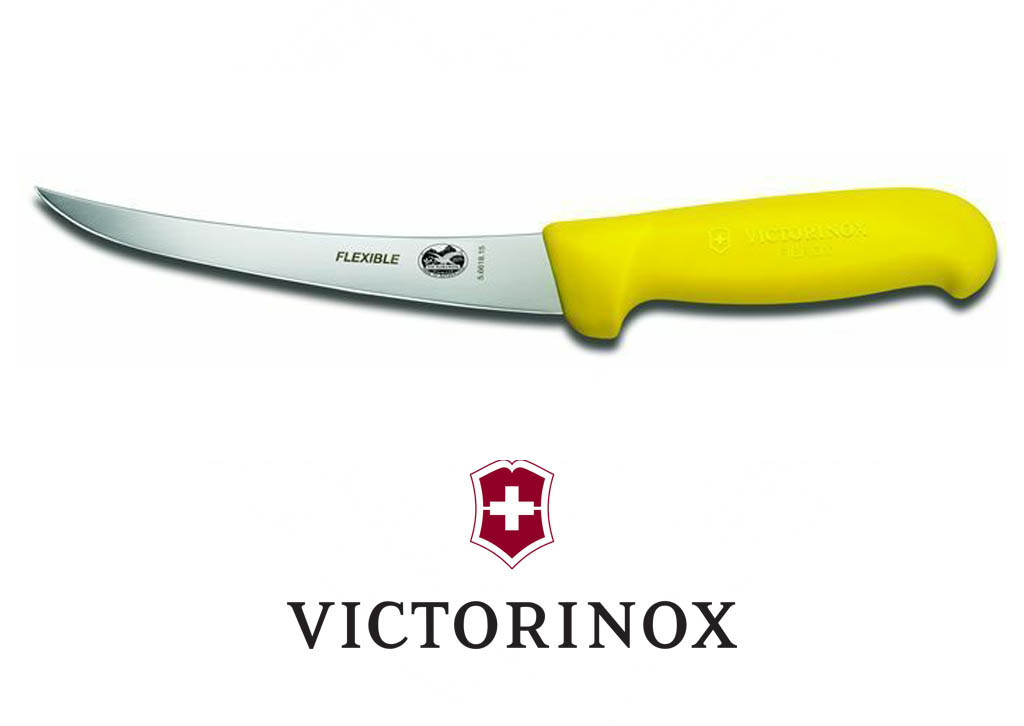 6" BONING KNIFE YELLOW CURVED NARROW FLEXIBLE