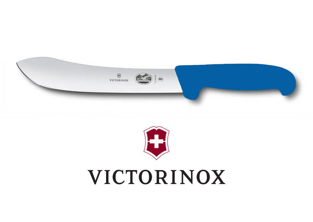10" Butchers Steak Knife Blue Wide Tip Blade